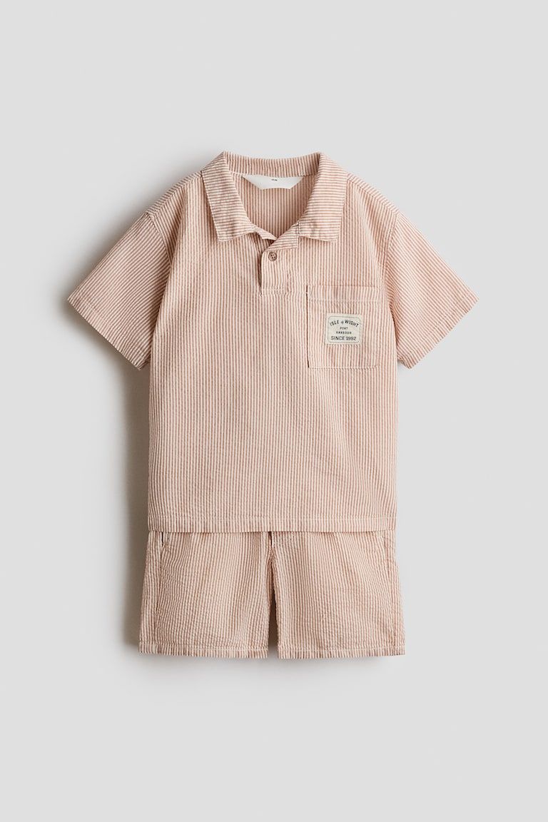 2-Piece Cotton Seersucker Set