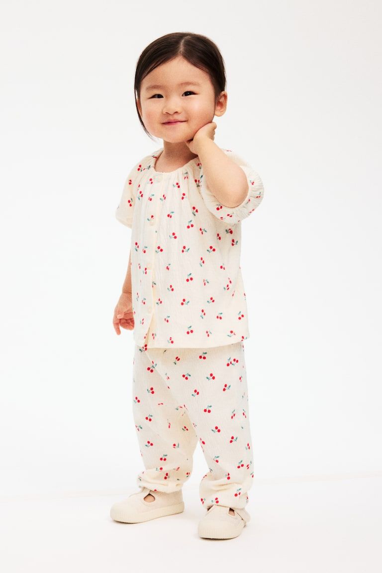 2-piece crinkled jersey set