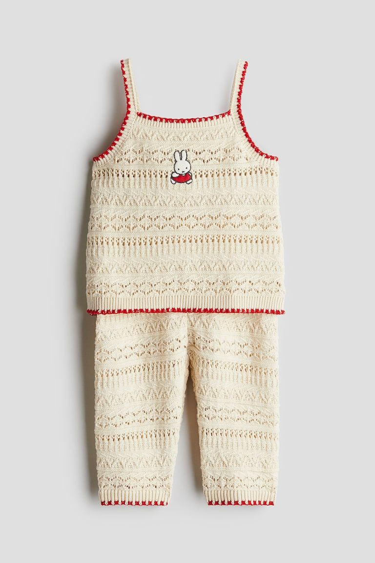 2-Piece Crochet-Look Set