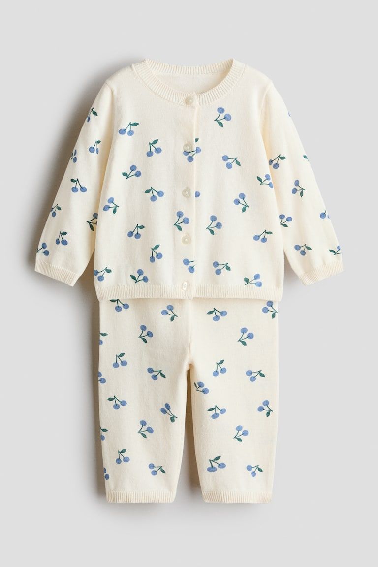 2-Piece Fine-Knit Cotton Set