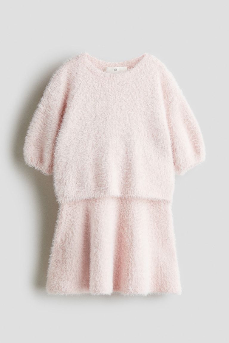 2-Piece Fluffy-Knit Set