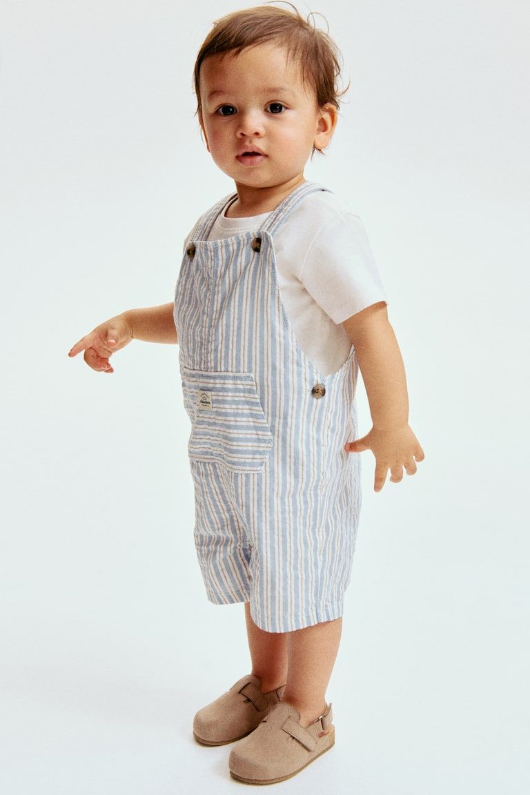 2-Piece Overall Shorts and T-Shirt Set