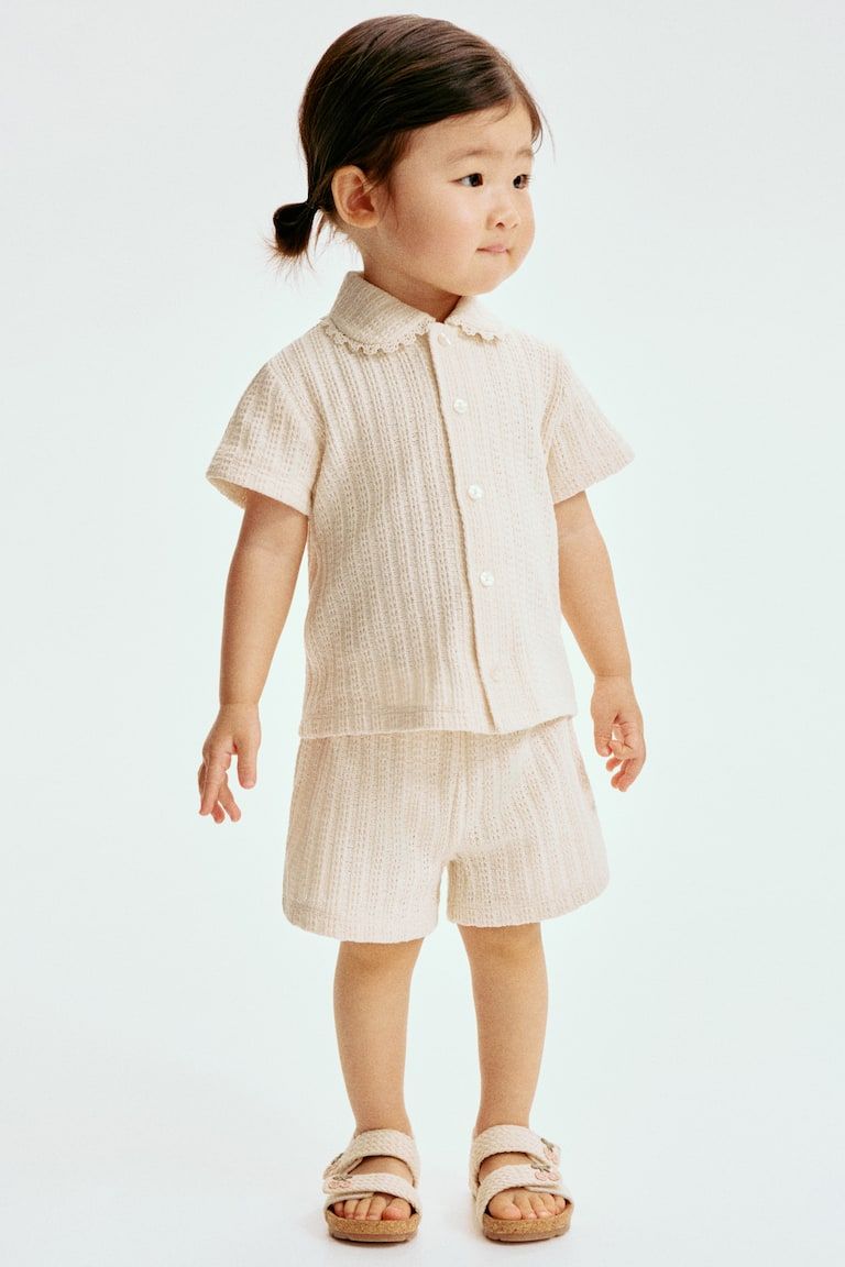 2-Piece Pointelle-Knit Set
