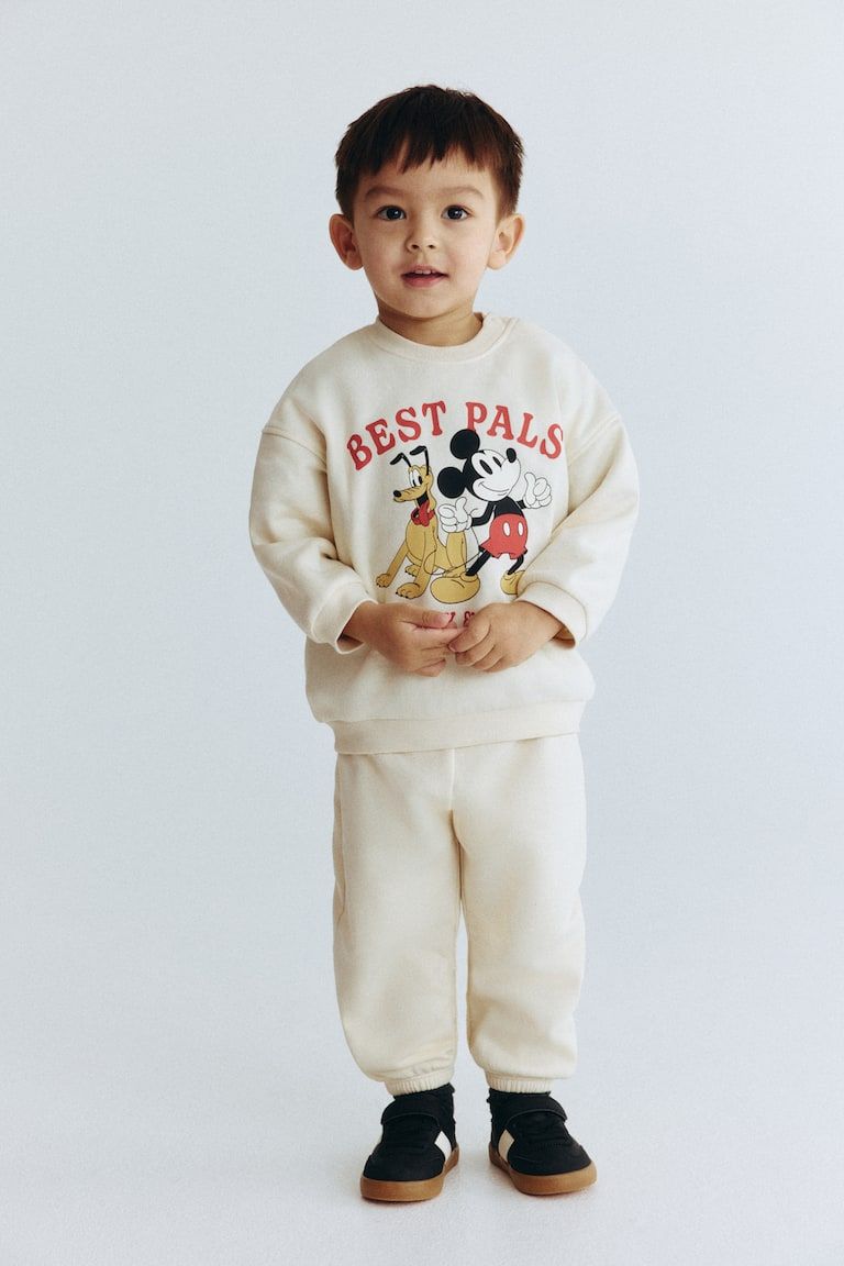 2-Piece Printed Sweatshirt and Joggers Set