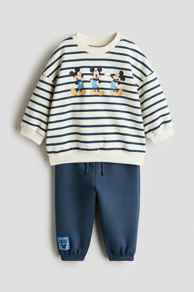2-Piece Printed Sweatshirt and Joggers Set