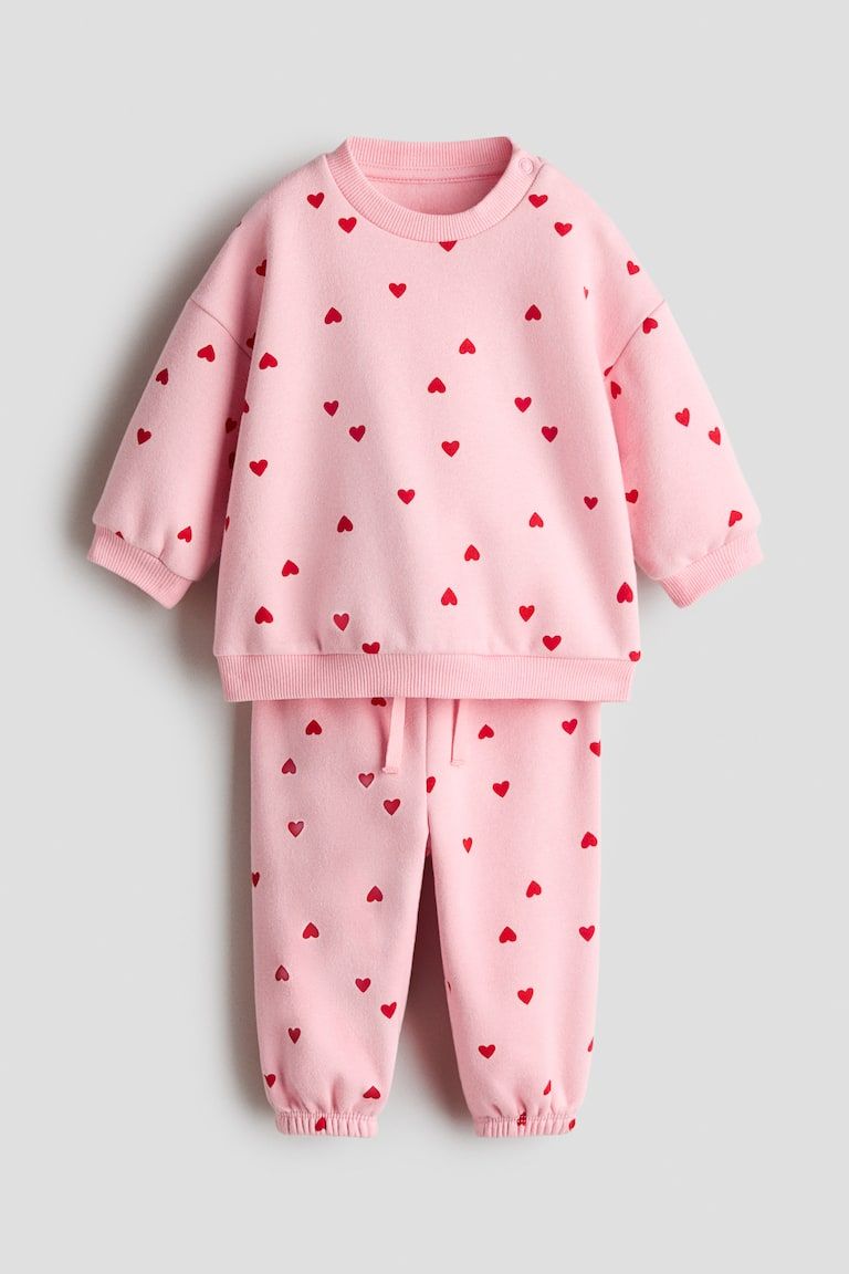 2-Piece Printed Sweatshirt and Joggers Set