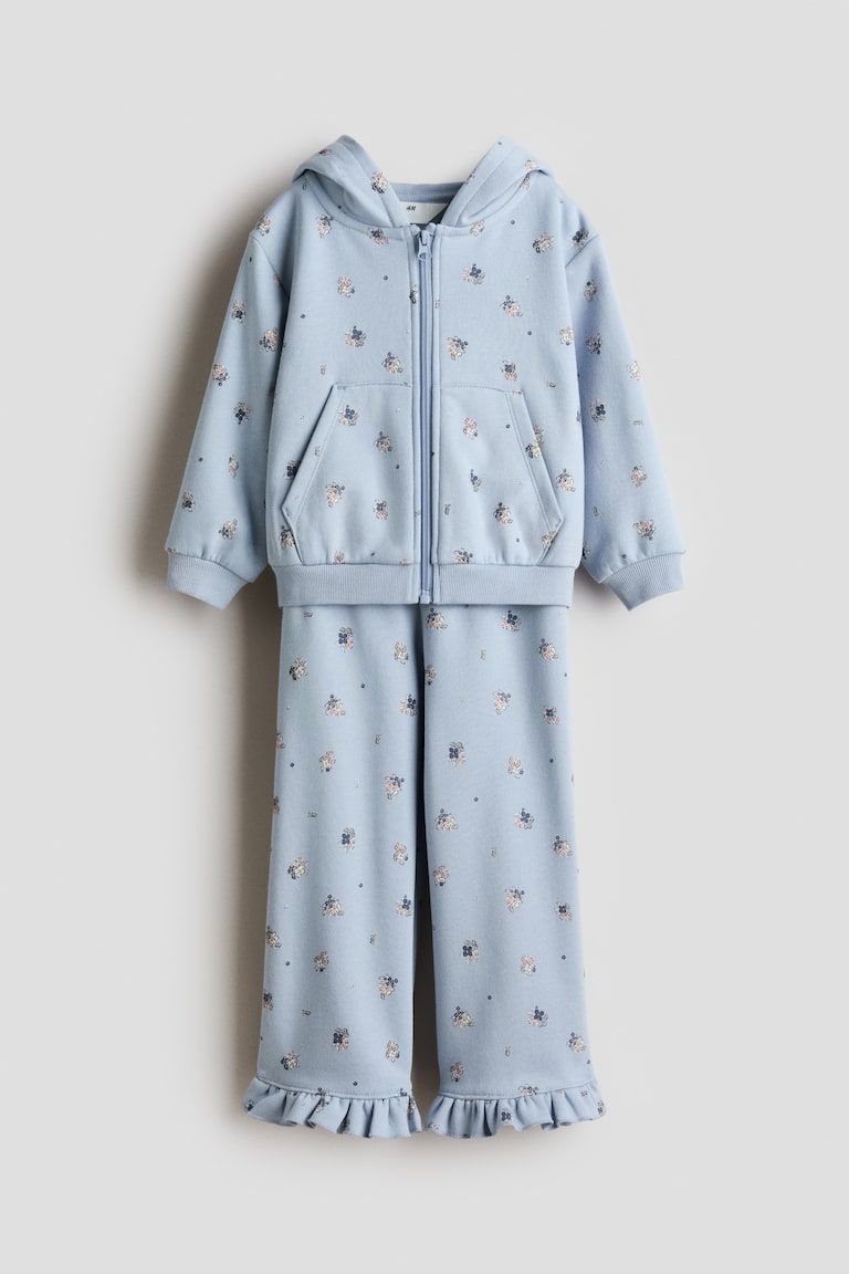 2-Piece Printed Sweatshirt and Joggers Set