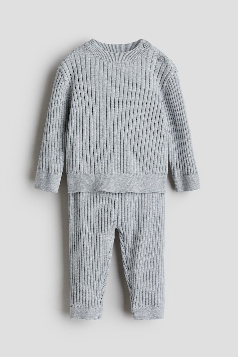 2-piece Rib-Knit Cotton Set