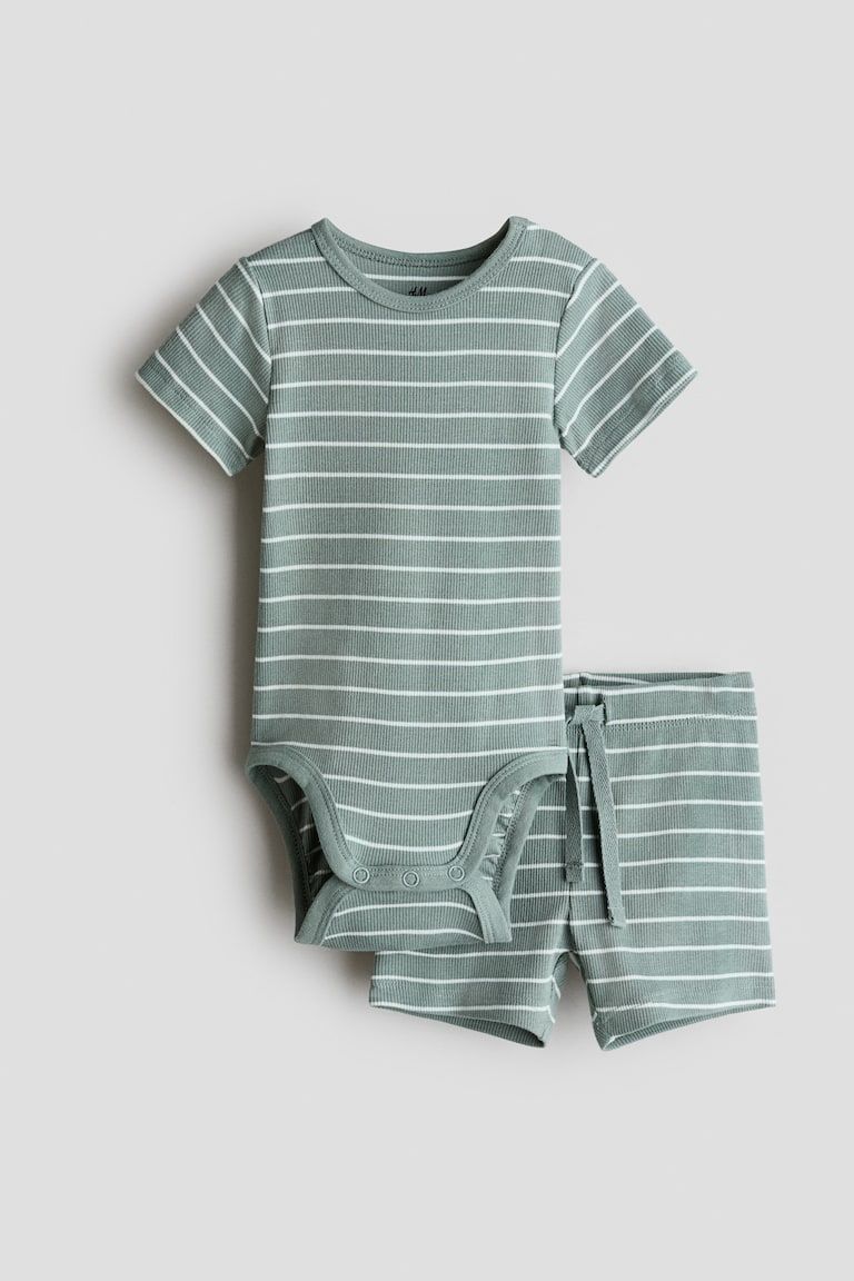 2-piece Ribbed Cotton Set