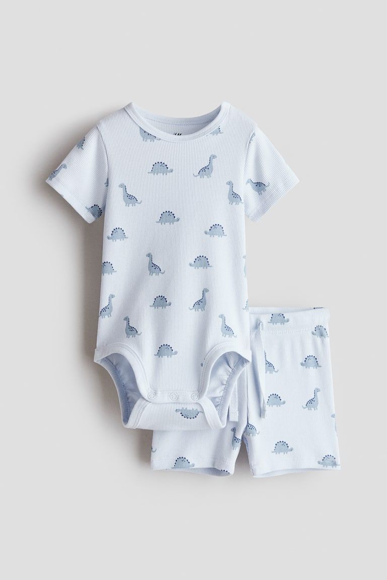 2-piece Ribbed Cotton Set