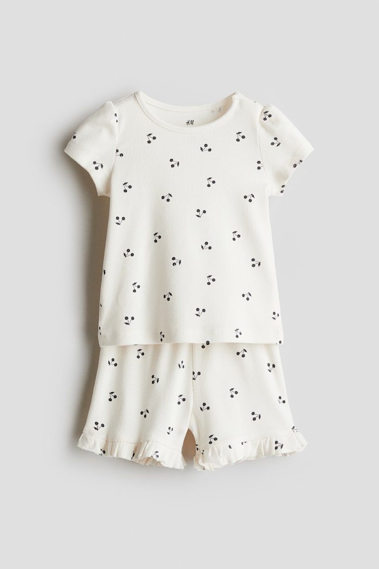 2-Piece Ribbed Cotton Set