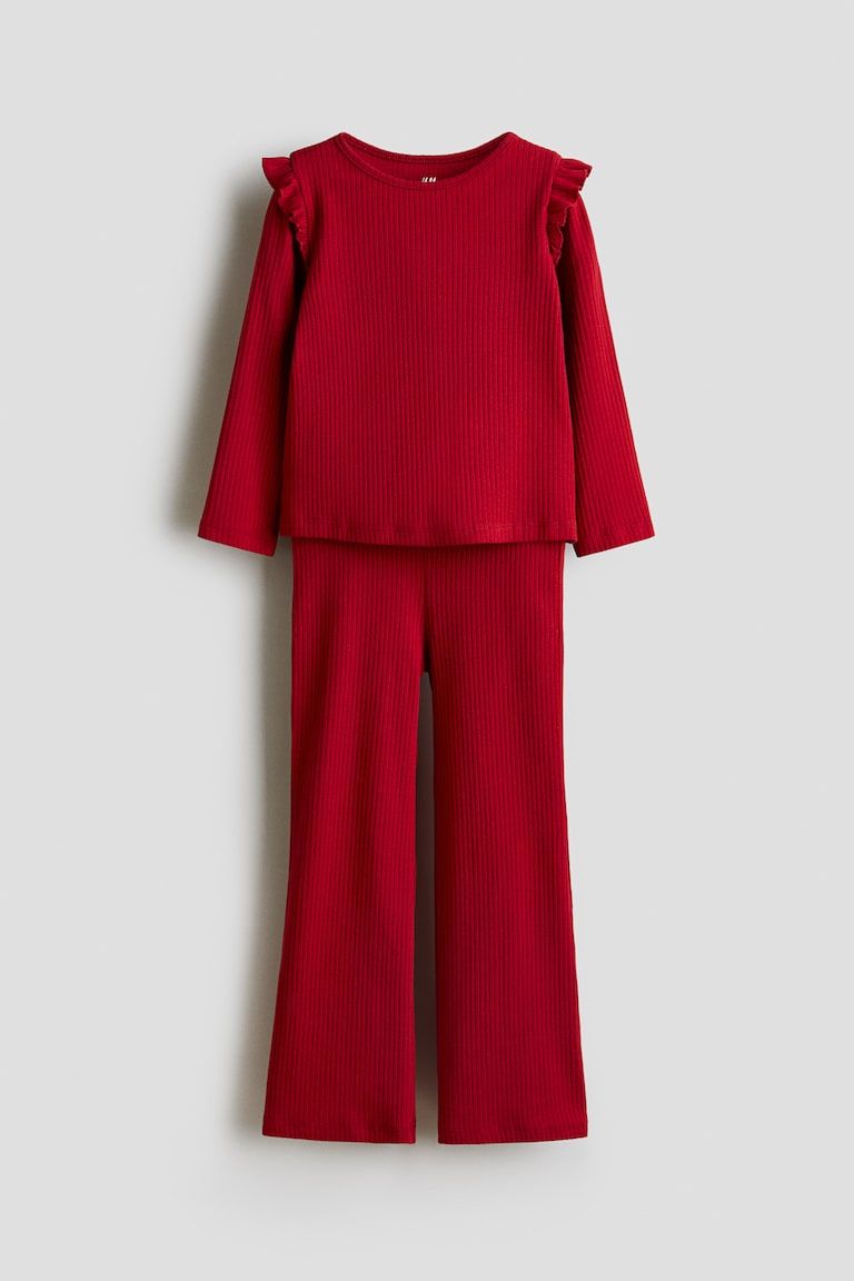 2-Piece Ribbed Cotton Set