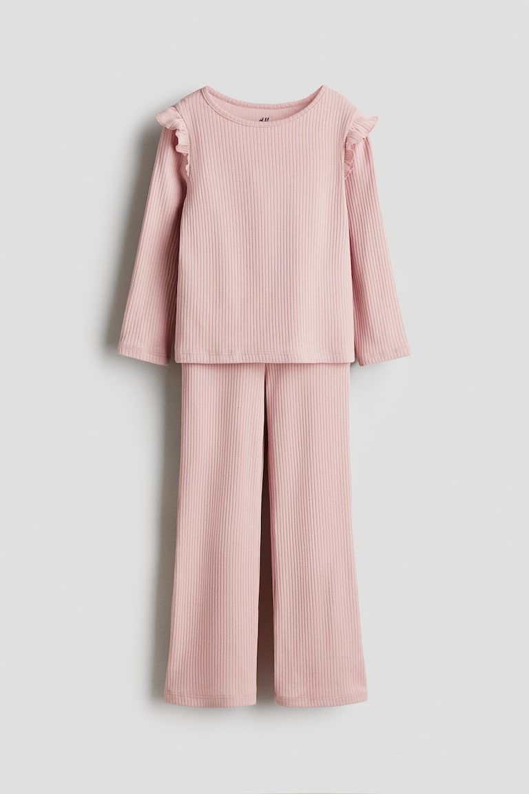 2-Piece Ribbed Cotton Set