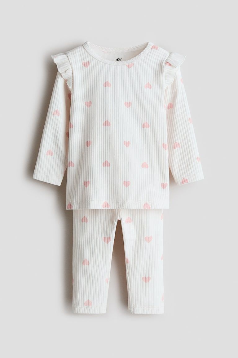 2-Piece Ribbed Cotton Set