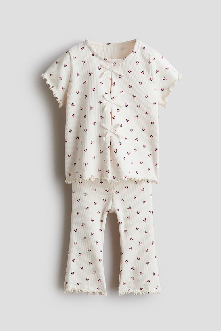 2-Piece Ribbed Cotton Set