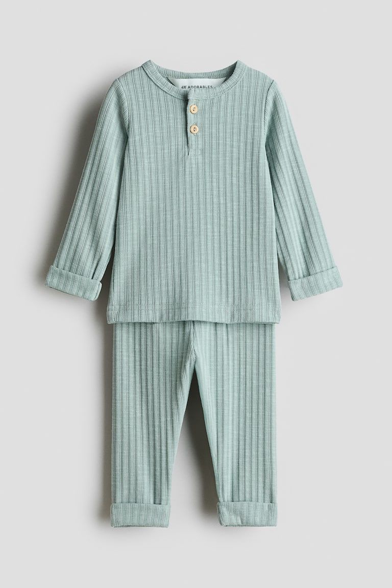 2-Piece Ribbed Jersey Set