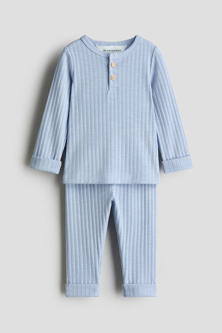 2-Piece Ribbed Jersey Set