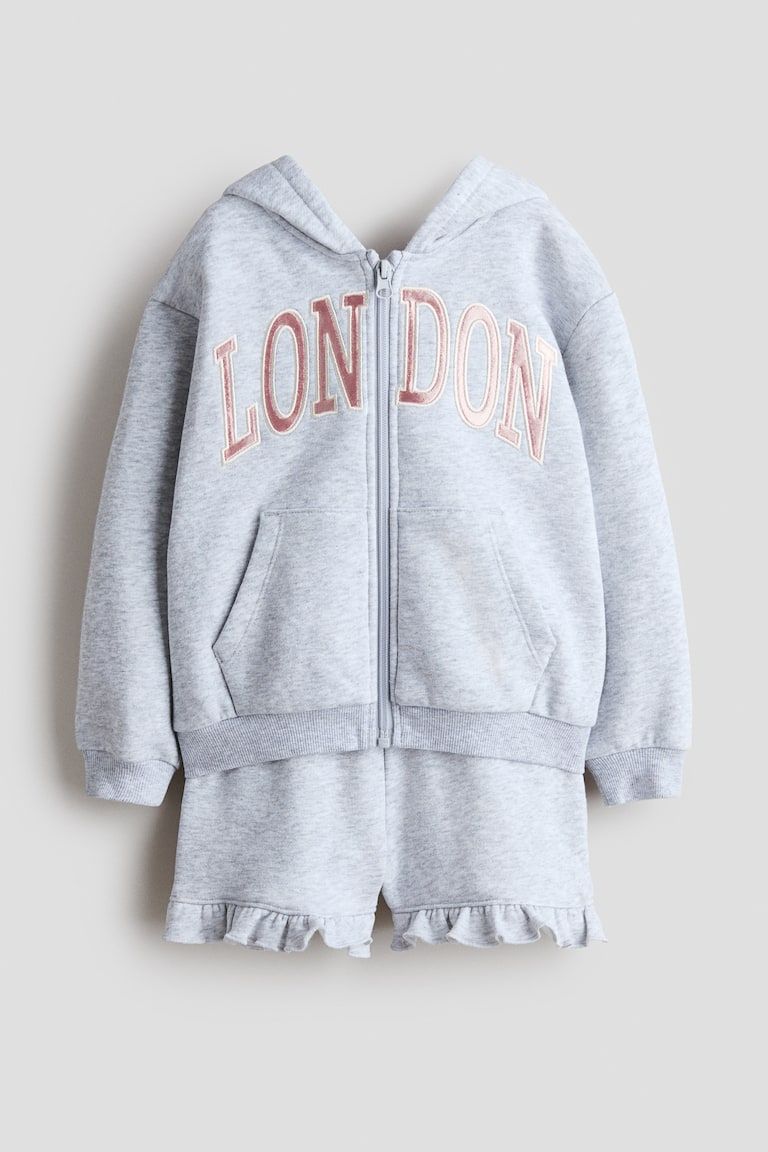 2-Piece Sweatshirt and Sweatshorts Set