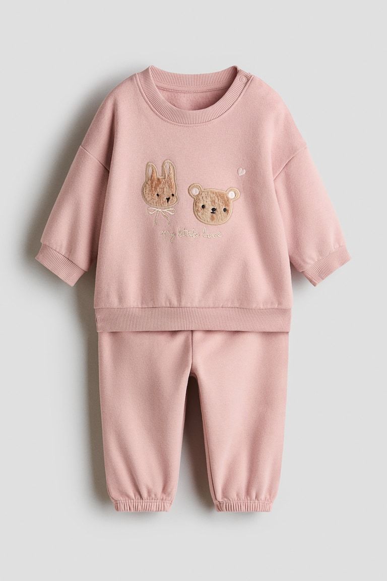 2-Piece Sweatsuit with Motif