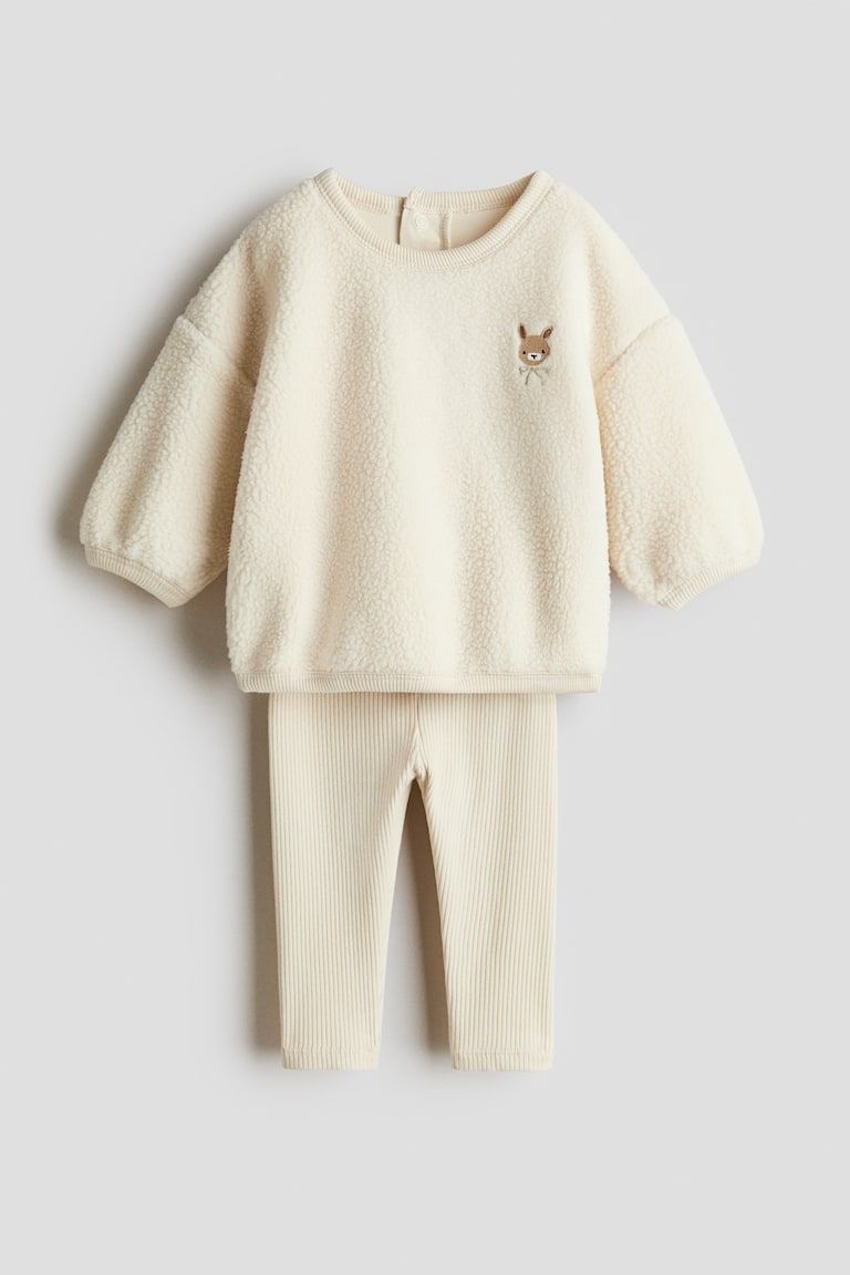 2-Piece Teddy Fleece and Jersey Set
