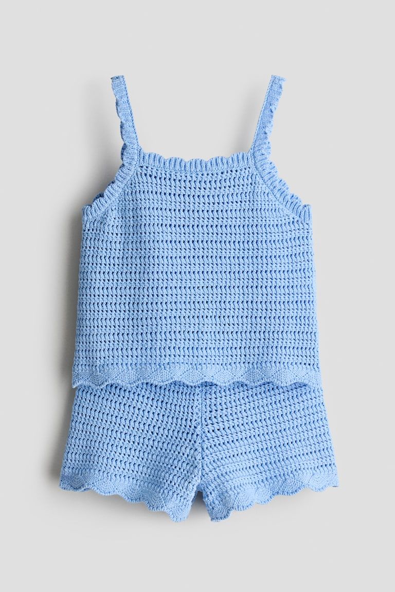 2-piece textured-knit set