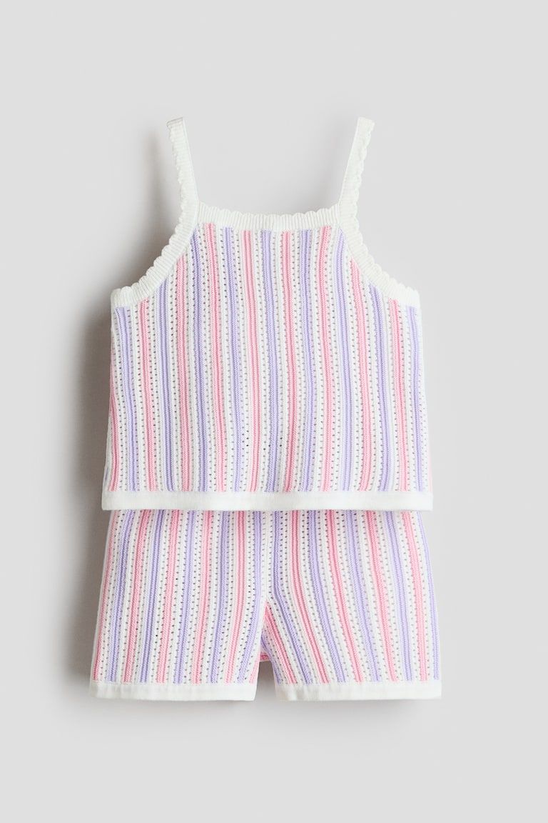 2-piece textured-knit set