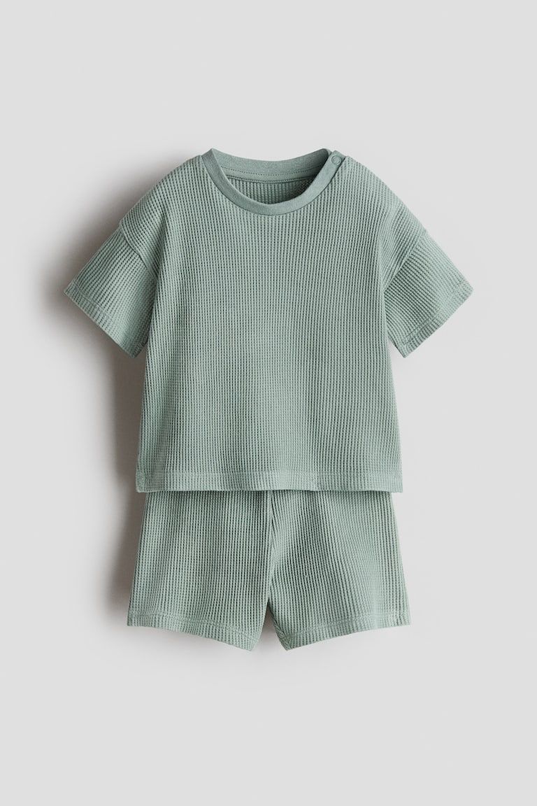 2-piece Waffled Cotton Set