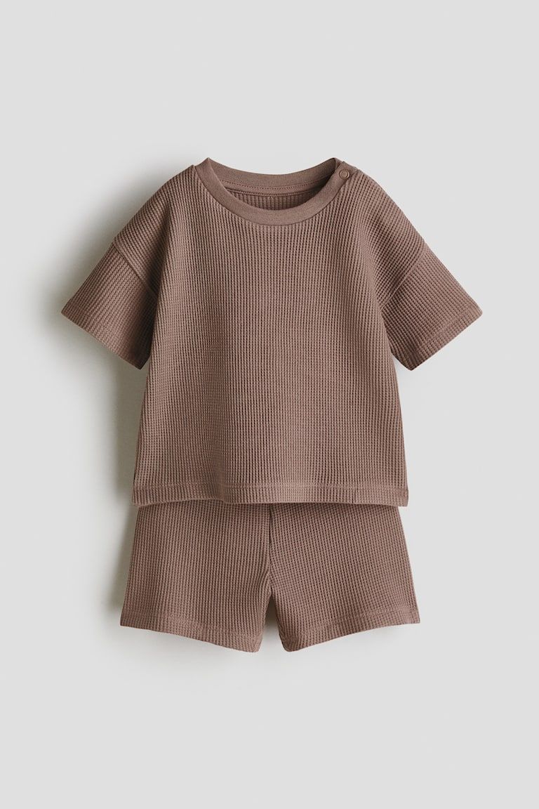 2-piece Waffled Cotton Set