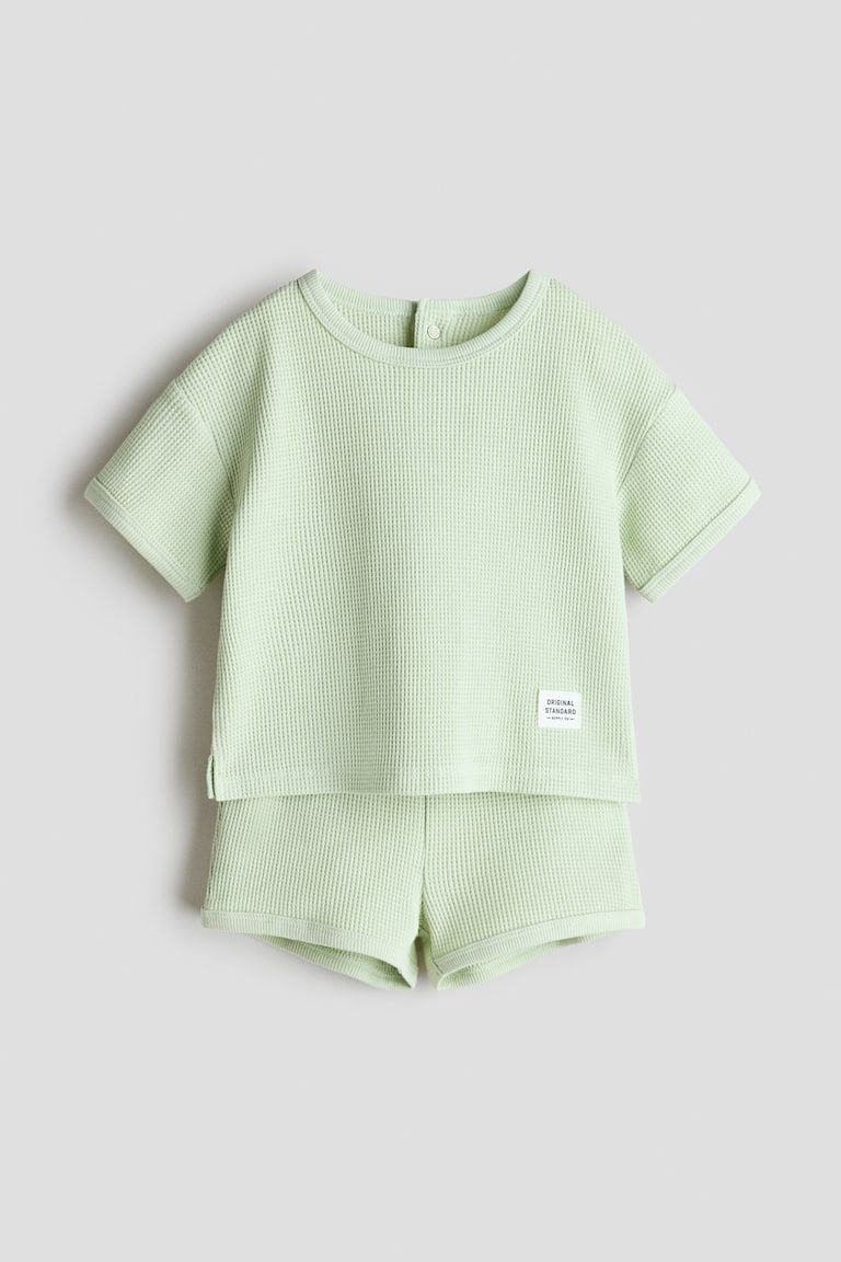 2-Piece Waffled Cotton Set