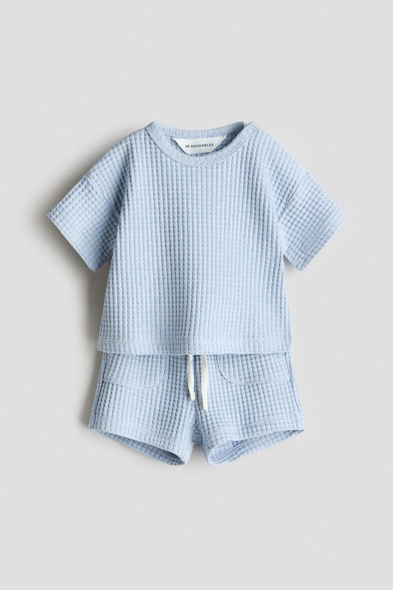 2-Piece Waffled Cotton Set
