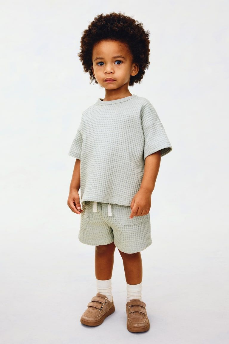 2-Piece Waffled Cotton Set