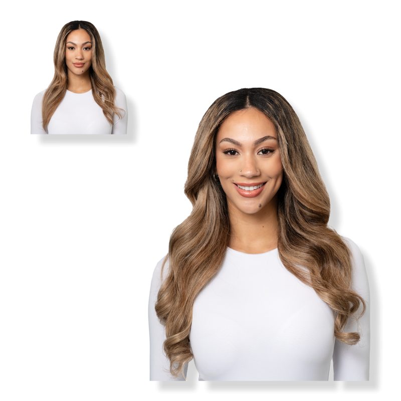 20" Clip-in Human Hair Extension - Butter Pecan
