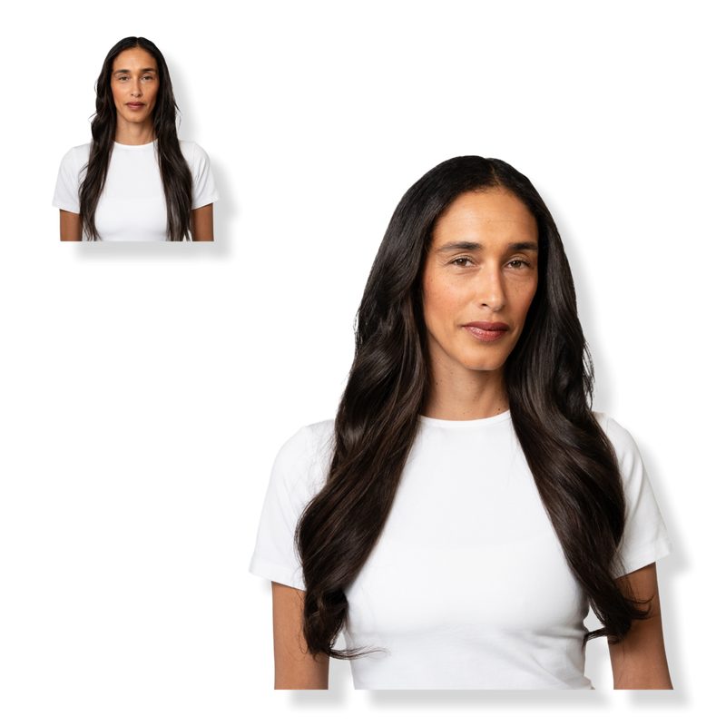 20" Clip-in Human Hair Extension - Dark Chocolate