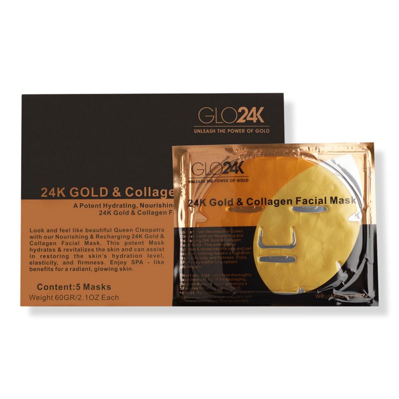 24K Gold & Collagen Facial Mask Set