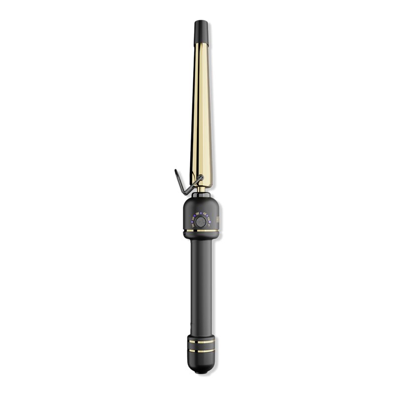 24K Gold Extended Barrel Oval Tapered Curling Wand