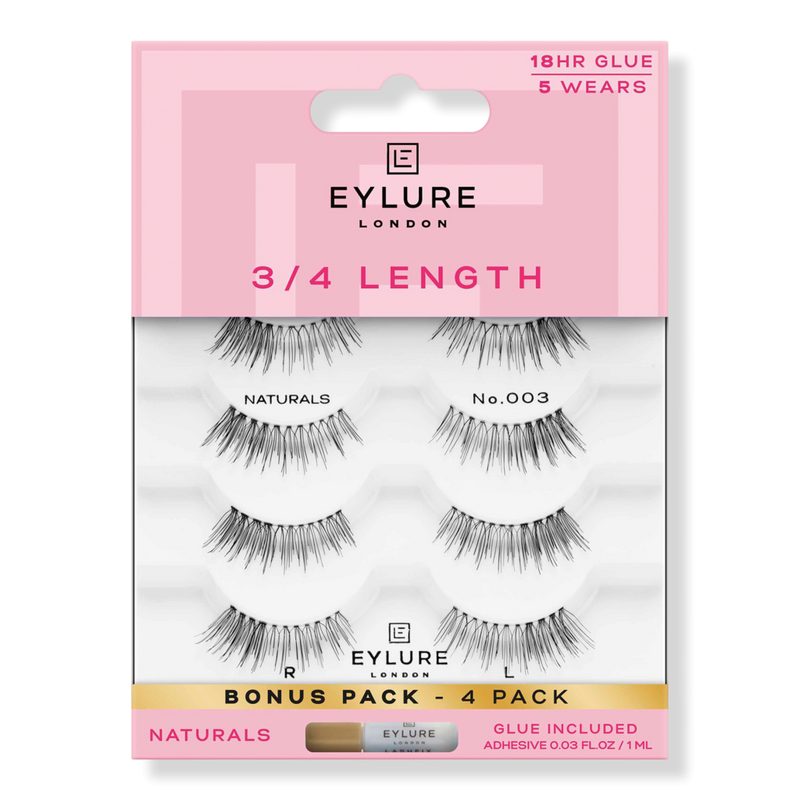 3/4 Length Naturals Accent No. 003 Eyelashes Multipack