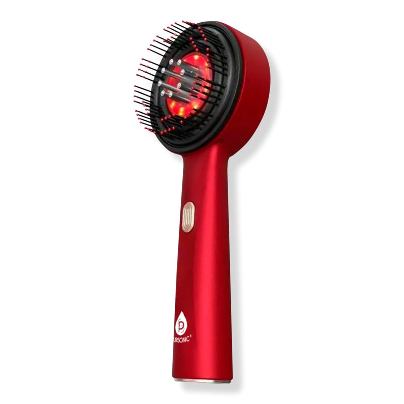 3-in-1 LED Therapy Scalp & Hair Treatment Brush - Red