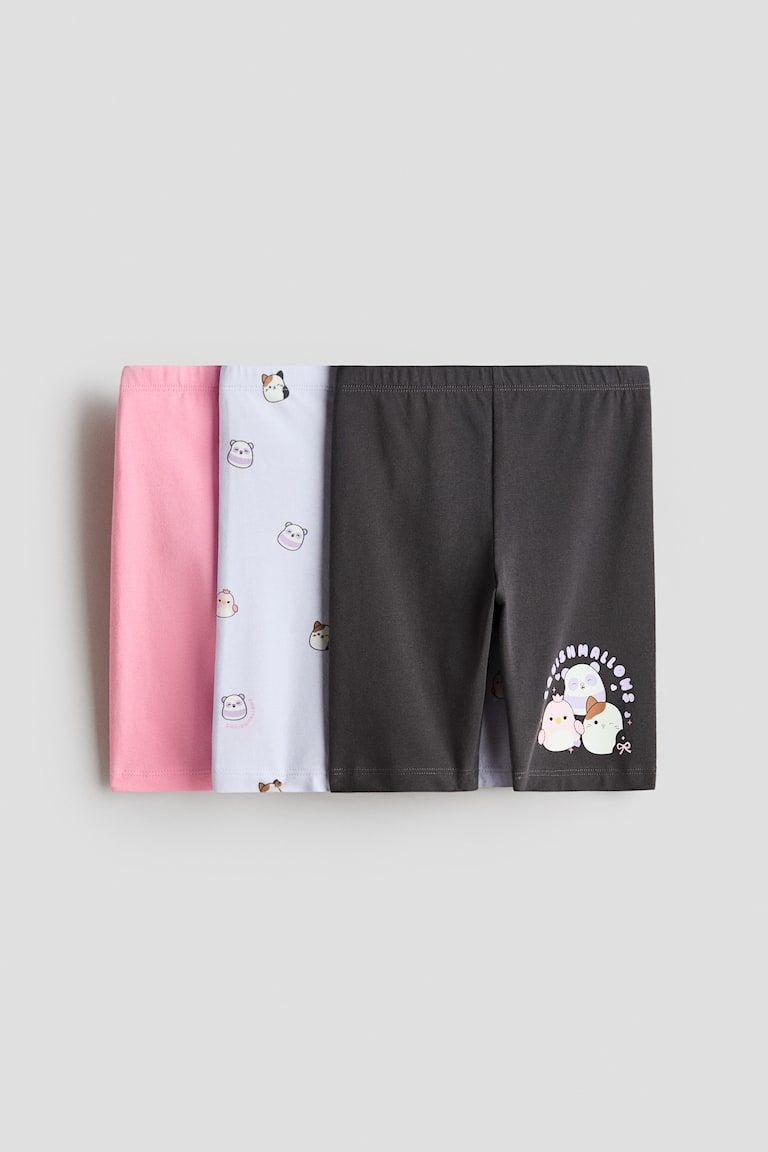 3-Pack Bike Shorts with Motif