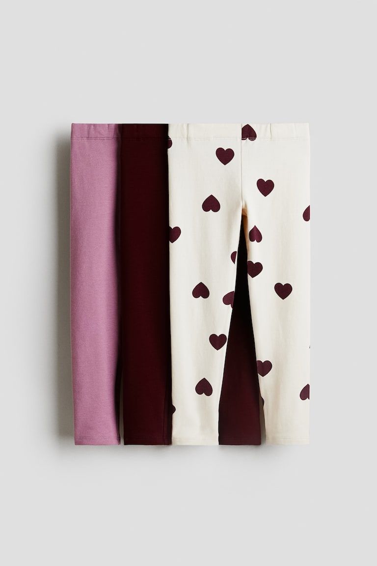 3-pack Brushed-Inside Jersey Leggings