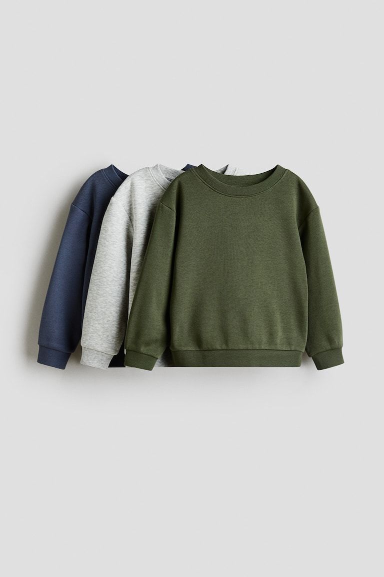 3-Pack Brushed-Inside Sweatshirts