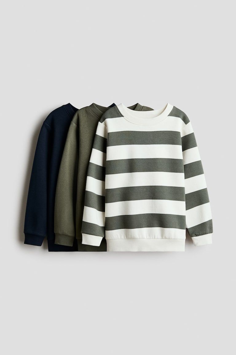 3-Pack Brushed-Inside Sweatshirts