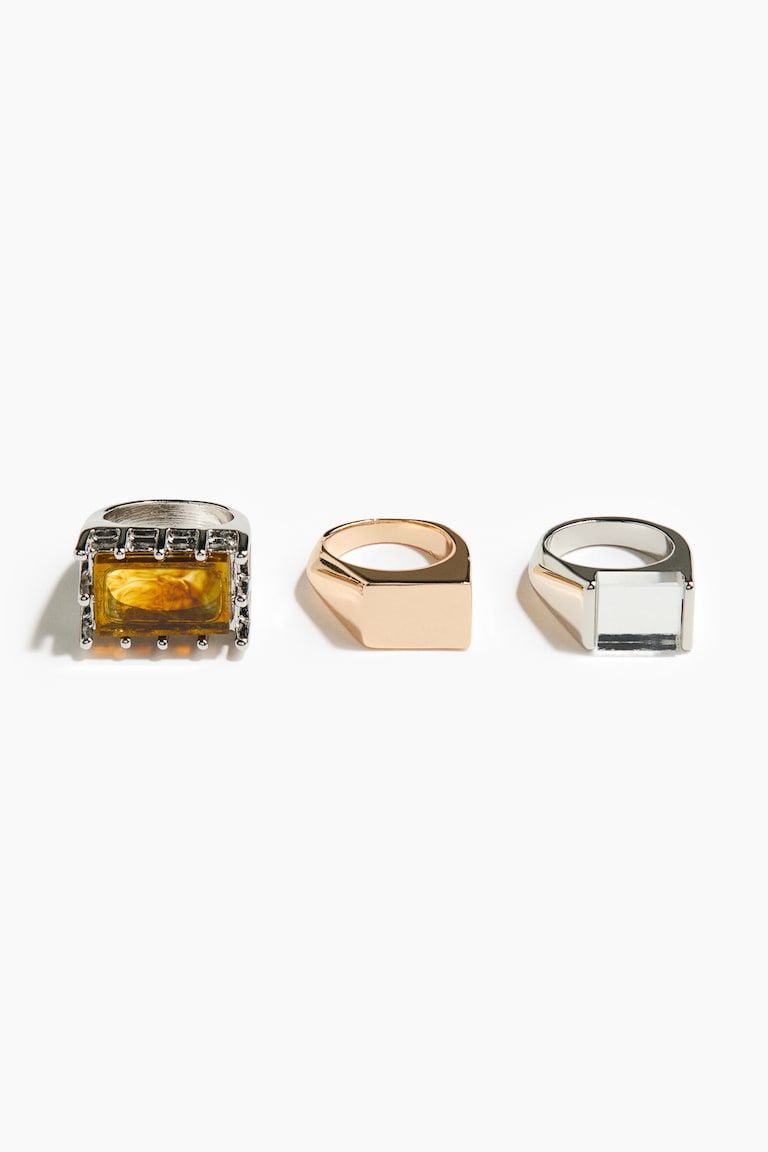 3-Pack Chunky Rings