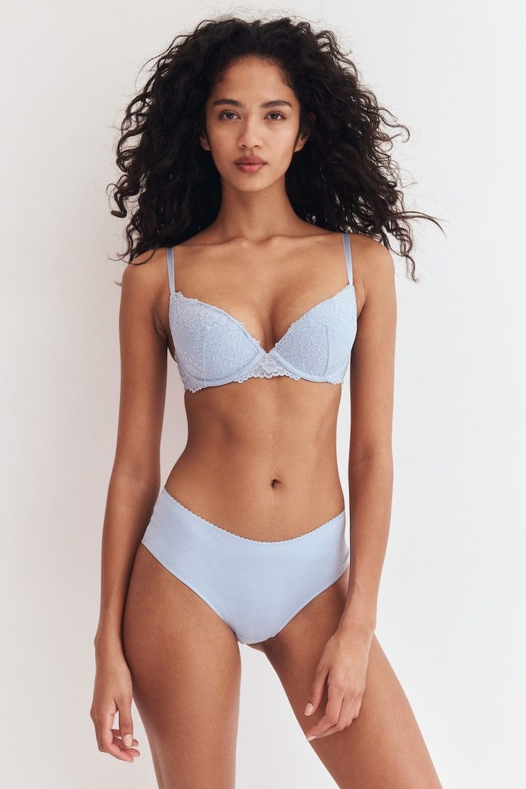 3-Pack Cotton and Lace Hipster Briefs