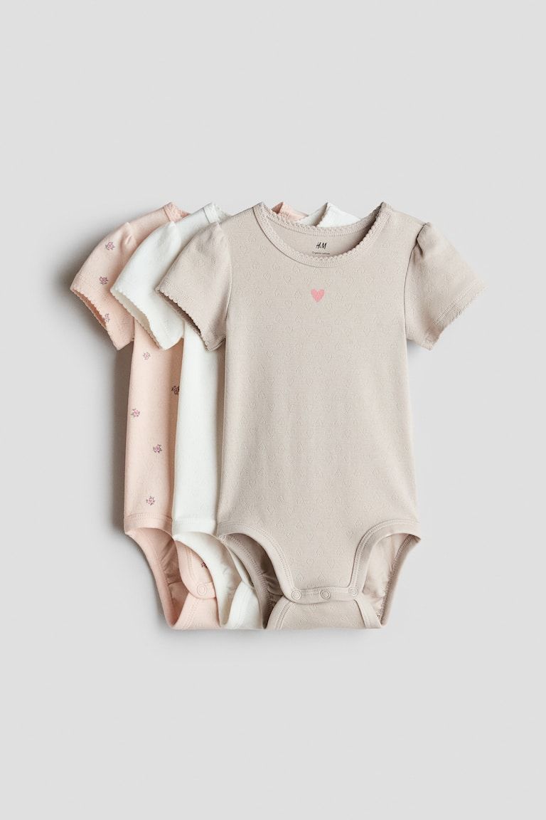 3-Pack Cotton Bodysuits