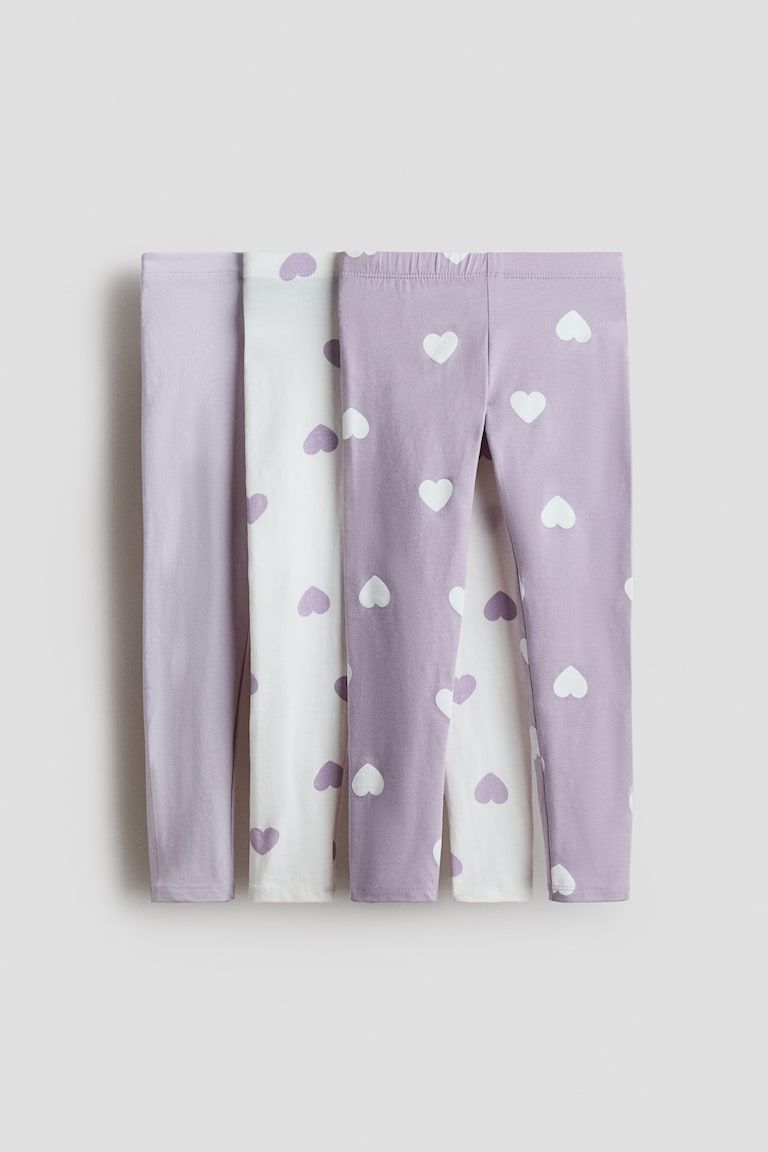 3-Pack Cotton Jersey Leggings