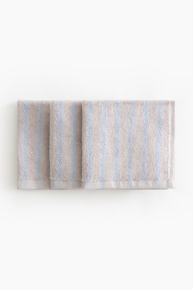 3-Pack Cotton Terry Washcloths
