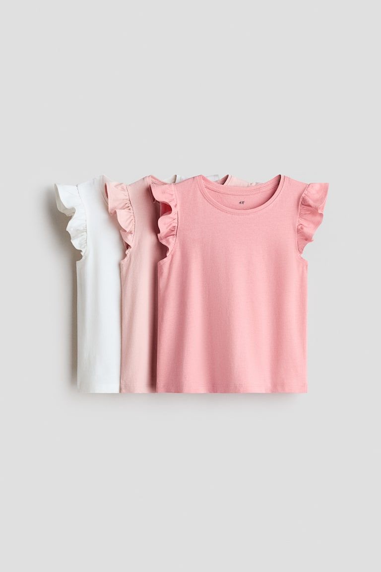 3-Pack Flutter-Sleeved Tops