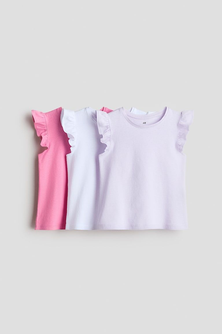 3-Pack Flutter-Sleeved Tops