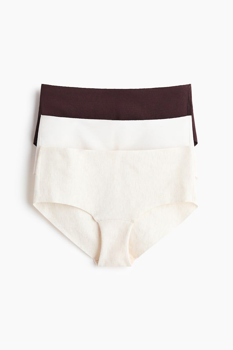 3-Pack Invisible Cotton Hipster Briefs