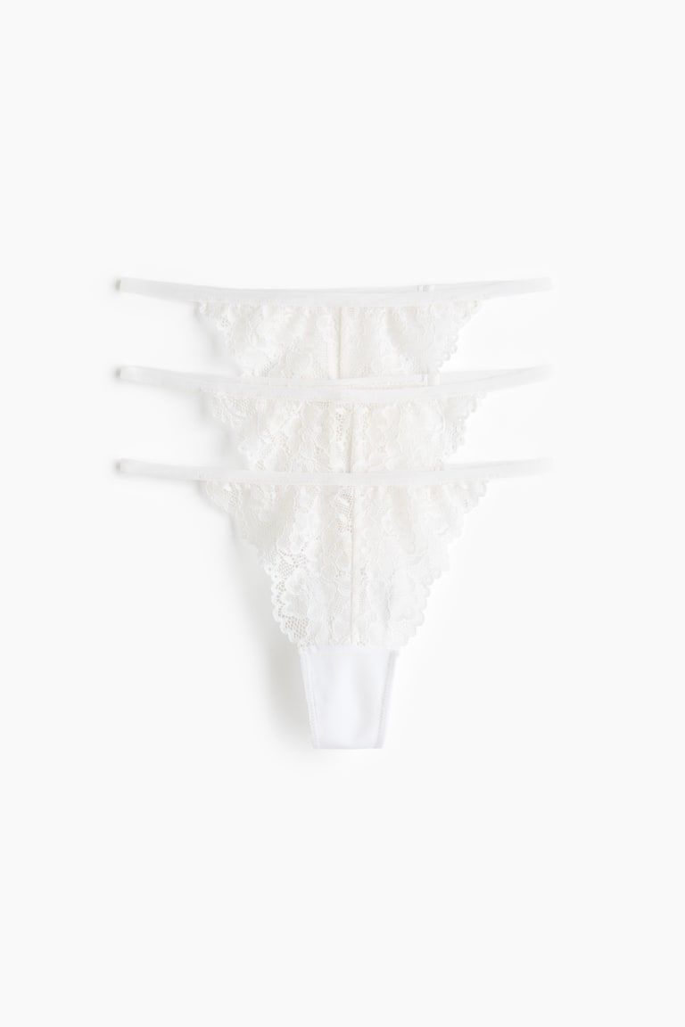 3-pack Lace Thong Briefs